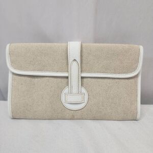 Modus Rio Adrian Clutch - White Linen Leather  Bag